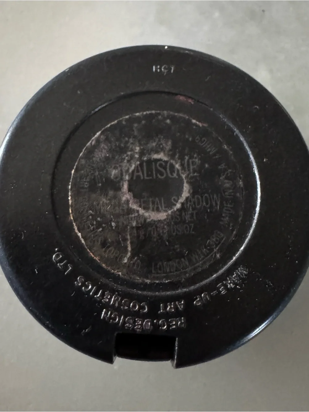 MAC Cosmetics Mineralize Eye Shadow compact, specifically in the shade Opalisque